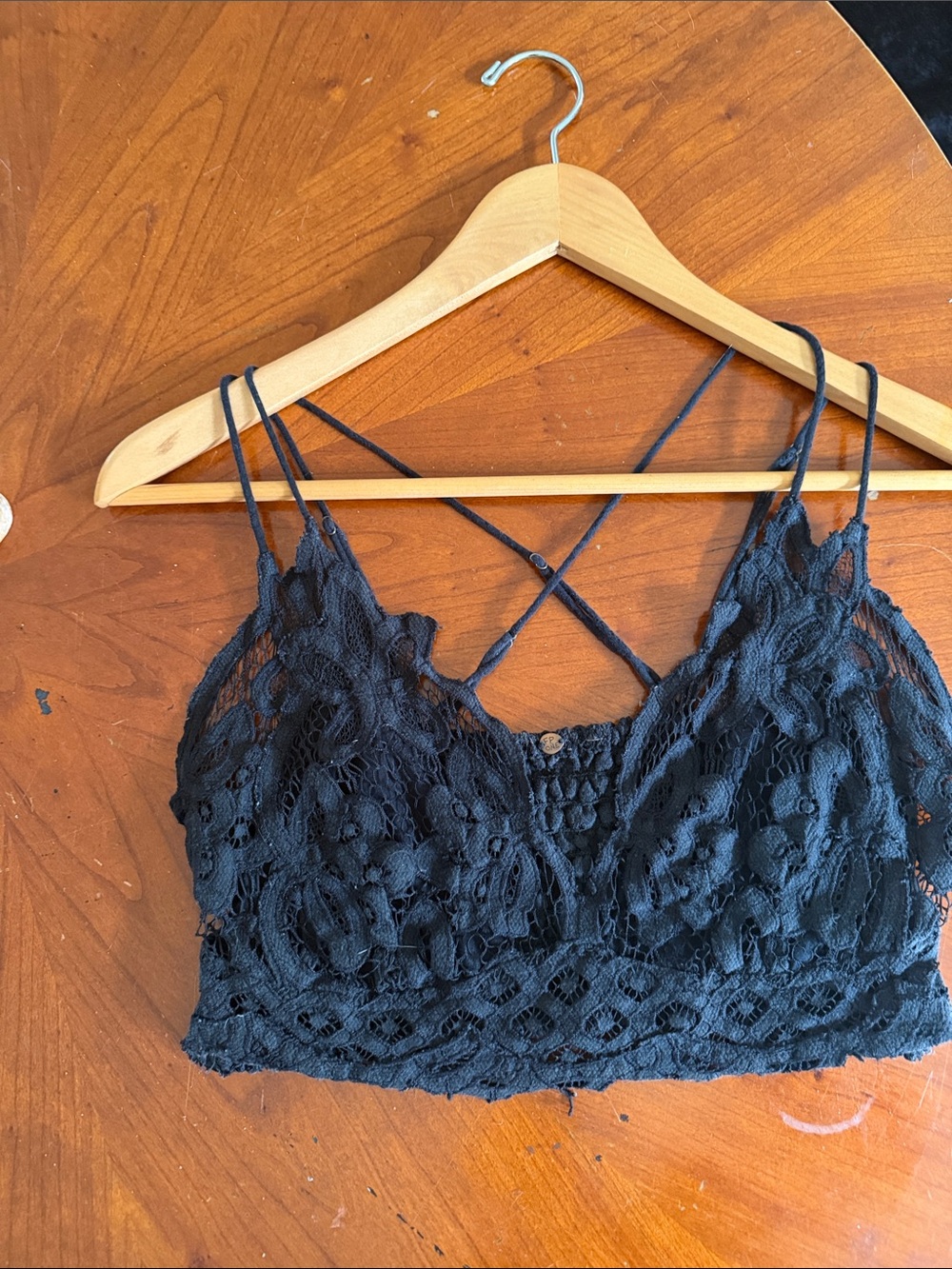 Free People M Black Lace Bralette - Women Intimates